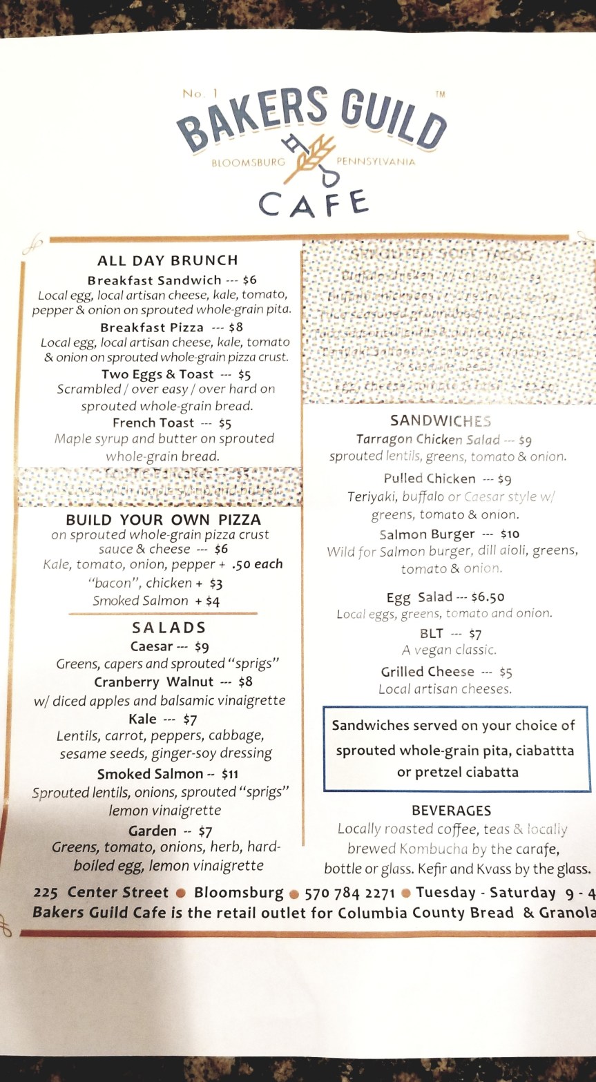 Bakers Guild menu (2)